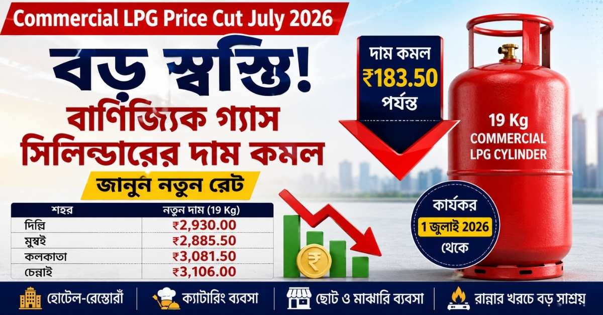 Commercial LPG Price Cut July 2026