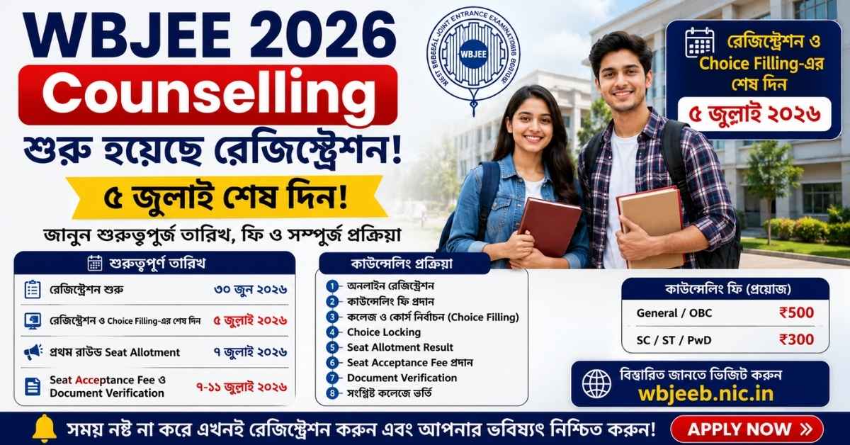 WBJEE 2026 Counselling